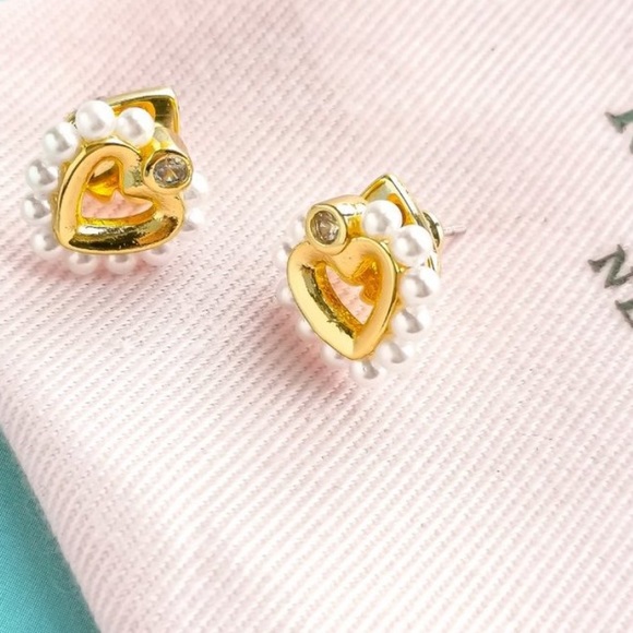 New Kate Spade shining spade pearl drop earrings - Picture 6 of 11